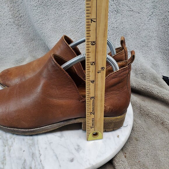 Very Volatile Shoes Womens Size 7 Brown Leather Graham Ankle Boots *Read* - Picture 4 of 10